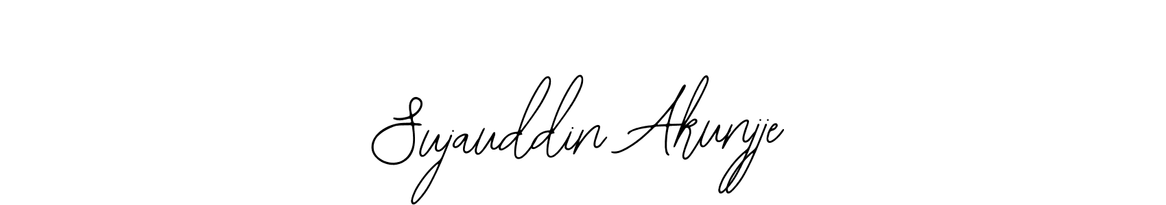 The best way (Bearetta-2O07w) to make a short signature is to pick only two or three words in your name. The name Sujauddin Akunjje include a total of six letters. For converting this name. Sujauddin Akunjje signature style 12 images and pictures png