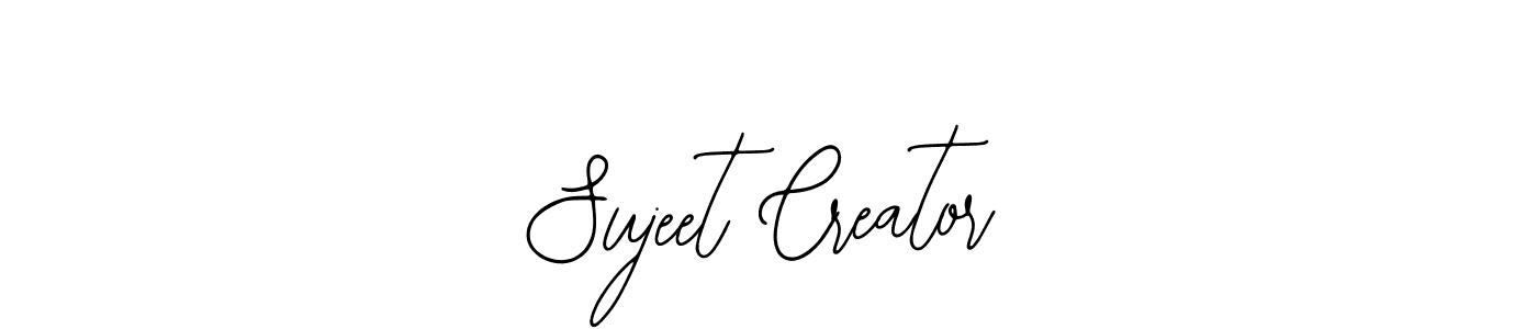 How to make Sujeet Creator name signature. Use Bearetta-2O07w style for creating short signs online. This is the latest handwritten sign. Sujeet Creator signature style 12 images and pictures png