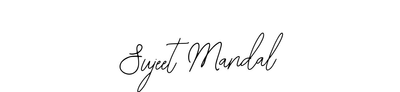 You should practise on your own different ways (Bearetta-2O07w) to write your name (Sujeet Mandal) in signature. don't let someone else do it for you. Sujeet Mandal signature style 12 images and pictures png