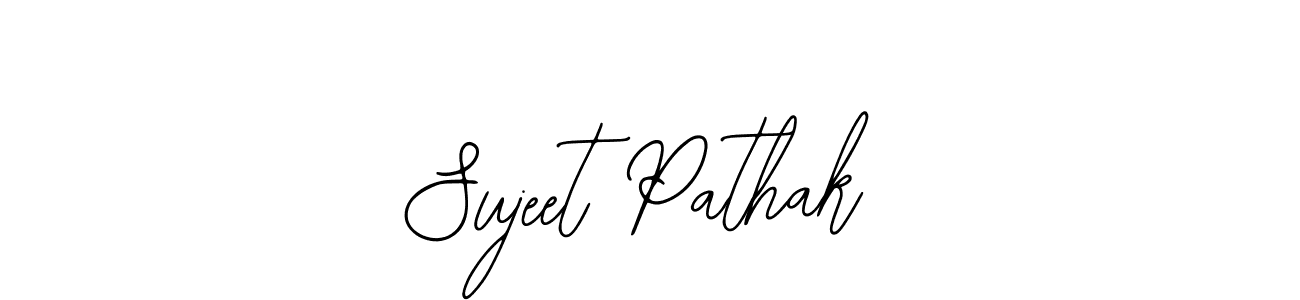 You should practise on your own different ways (Bearetta-2O07w) to write your name (Sujeet Pathak) in signature. don't let someone else do it for you. Sujeet Pathak signature style 12 images and pictures png