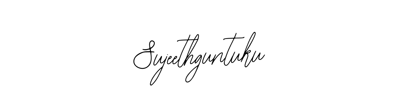 The best way (Bearetta-2O07w) to make a short signature is to pick only two or three words in your name. The name Sujeethguntuku include a total of six letters. For converting this name. Sujeethguntuku signature style 12 images and pictures png
