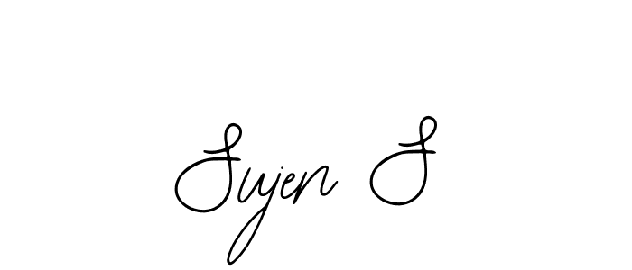 You should practise on your own different ways (Bearetta-2O07w) to write your name (Sujen S) in signature. don't let someone else do it for you. Sujen S signature style 12 images and pictures png