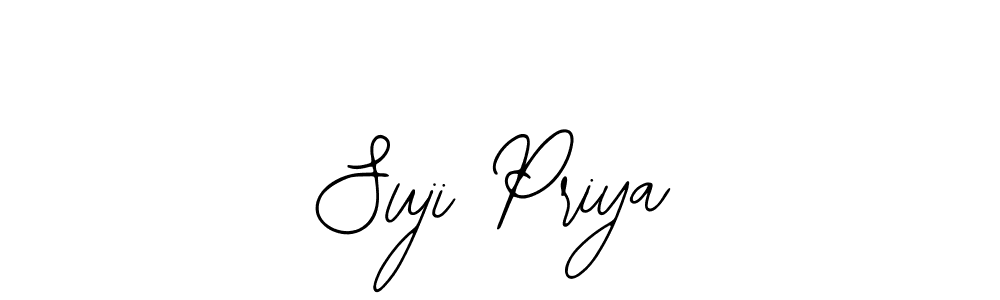 Use a signature maker to create a handwritten signature online. With this signature software, you can design (Bearetta-2O07w) your own signature for name Suji Priya. Suji Priya signature style 12 images and pictures png