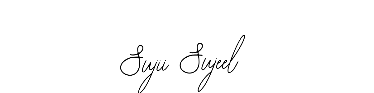 Also You can easily find your signature by using the search form. We will create Sujii Sujeel name handwritten signature images for you free of cost using Bearetta-2O07w sign style. Sujii Sujeel signature style 12 images and pictures png