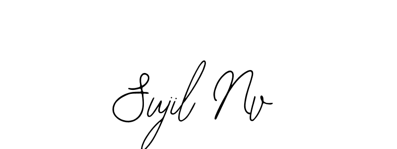 if you are searching for the best signature style for your name Sujil Nv. so please give up your signature search. here we have designed multiple signature styles  using Bearetta-2O07w. Sujil Nv signature style 12 images and pictures png