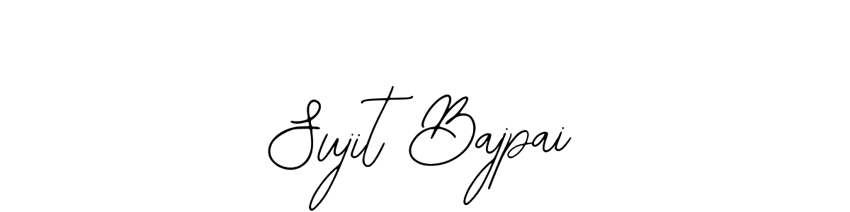 How to make Sujit Bajpai name signature. Use Bearetta-2O07w style for creating short signs online. This is the latest handwritten sign. Sujit Bajpai signature style 12 images and pictures png