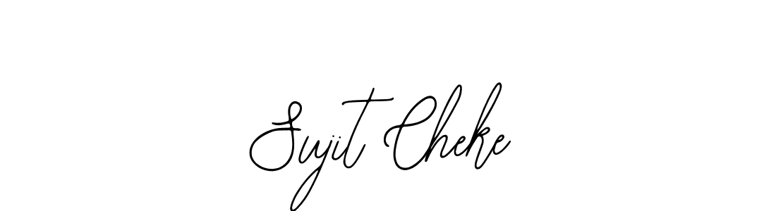 How to make Sujit Cheke name signature. Use Bearetta-2O07w style for creating short signs online. This is the latest handwritten sign. Sujit Cheke signature style 12 images and pictures png