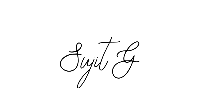 Also we have Sujit G name is the best signature style. Create professional handwritten signature collection using Bearetta-2O07w autograph style. Sujit G signature style 12 images and pictures png