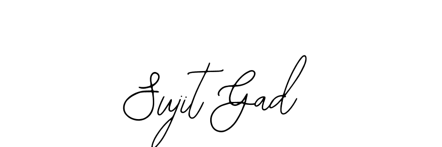 The best way (Bearetta-2O07w) to make a short signature is to pick only two or three words in your name. The name Sujit Gad include a total of six letters. For converting this name. Sujit Gad signature style 12 images and pictures png