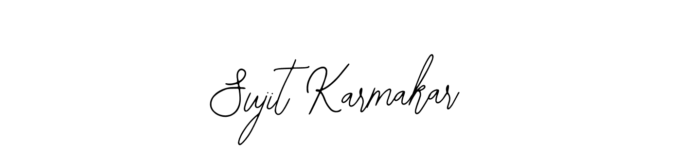 You should practise on your own different ways (Bearetta-2O07w) to write your name (Sujit Karmakar) in signature. don't let someone else do it for you. Sujit Karmakar signature style 12 images and pictures png