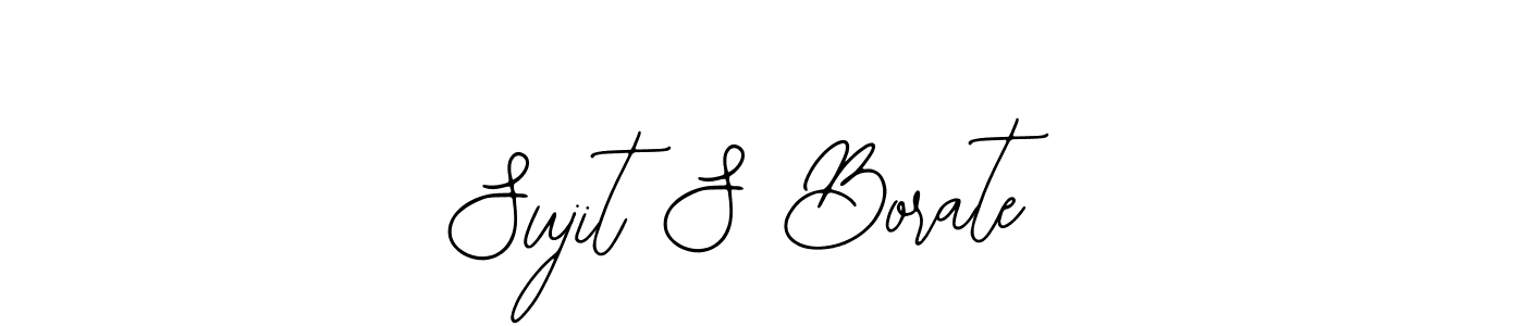 The best way (Bearetta-2O07w) to make a short signature is to pick only two or three words in your name. The name Sujit S Borate include a total of six letters. For converting this name. Sujit S Borate signature style 12 images and pictures png