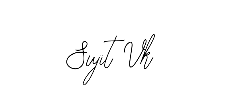 The best way (Bearetta-2O07w) to make a short signature is to pick only two or three words in your name. The name Sujit Vk include a total of six letters. For converting this name. Sujit Vk signature style 12 images and pictures png