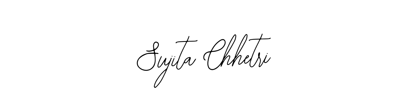 You should practise on your own different ways (Bearetta-2O07w) to write your name (Sujita Chhetri) in signature. don't let someone else do it for you. Sujita Chhetri signature style 12 images and pictures png