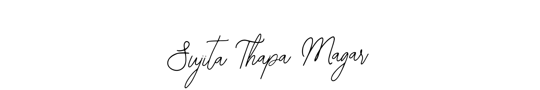 Use a signature maker to create a handwritten signature online. With this signature software, you can design (Bearetta-2O07w) your own signature for name Sujita Thapa Magar. Sujita Thapa Magar signature style 12 images and pictures png