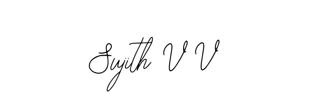 Bearetta-2O07w is a professional signature style that is perfect for those who want to add a touch of class to their signature. It is also a great choice for those who want to make their signature more unique. Get Sujith V V name to fancy signature for free. Sujith V V signature style 12 images and pictures png