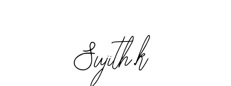 The best way (Bearetta-2O07w) to make a short signature is to pick only two or three words in your name. The name Sujith.k include a total of six letters. For converting this name. Sujith.k signature style 12 images and pictures png