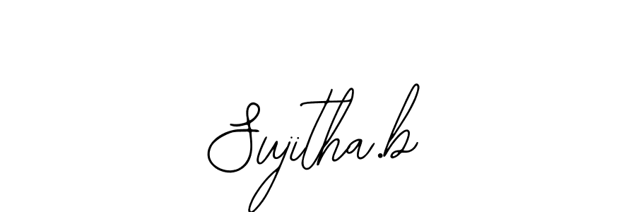 You should practise on your own different ways (Bearetta-2O07w) to write your name (Sujitha.b) in signature. don't let someone else do it for you. Sujitha.b signature style 12 images and pictures png