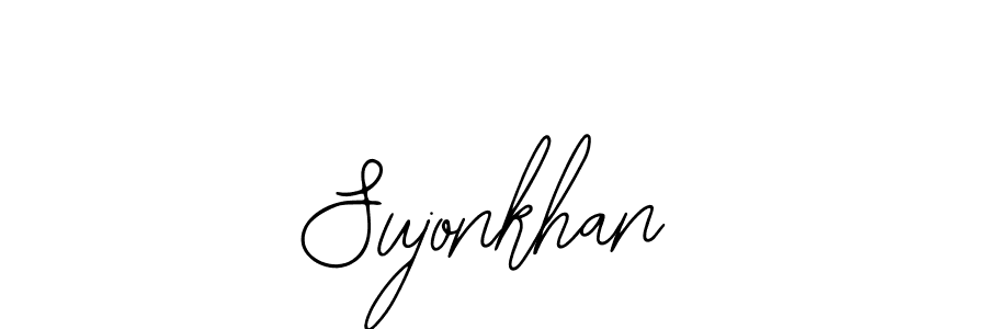 How to make Sujonkhan name signature. Use Bearetta-2O07w style for creating short signs online. This is the latest handwritten sign. Sujonkhan signature style 12 images and pictures png