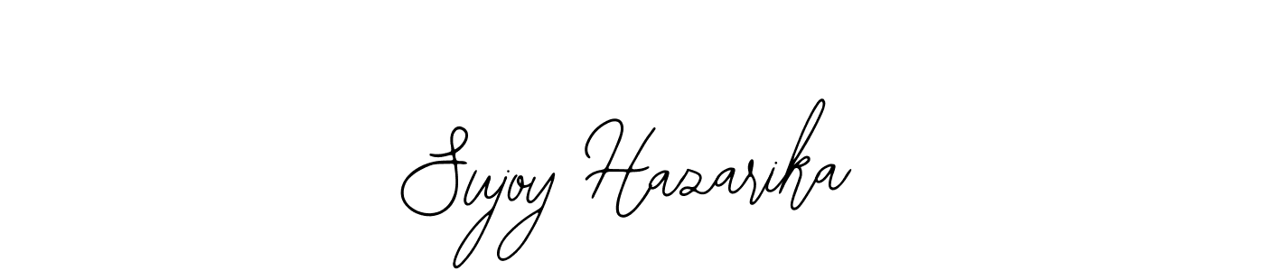 You should practise on your own different ways (Bearetta-2O07w) to write your name (Sujoy Hazarika) in signature. don't let someone else do it for you. Sujoy Hazarika signature style 12 images and pictures png
