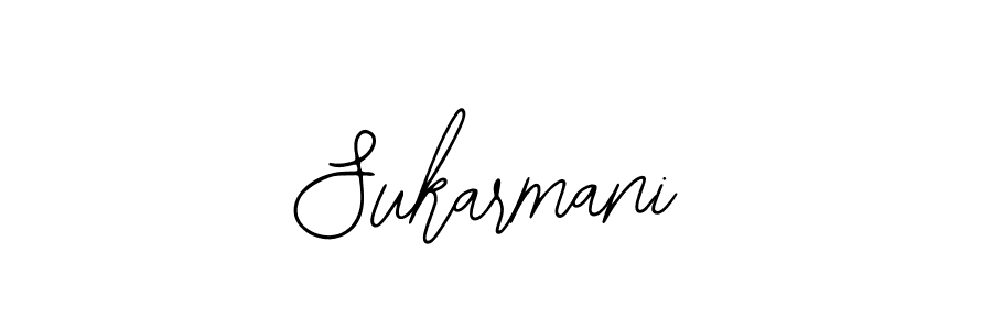 You should practise on your own different ways (Bearetta-2O07w) to write your name (Sukarmani) in signature. don't let someone else do it for you. Sukarmani signature style 12 images and pictures png