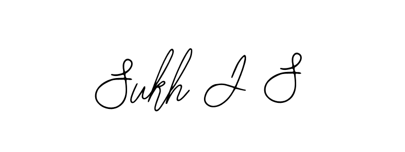 You should practise on your own different ways (Bearetta-2O07w) to write your name (Sukh J S) in signature. don't let someone else do it for you. Sukh J S signature style 12 images and pictures png