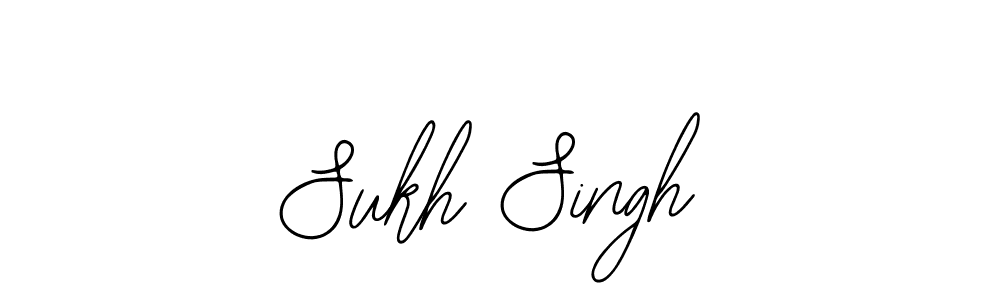 You should practise on your own different ways (Bearetta-2O07w) to write your name (Sukh Singh) in signature. don't let someone else do it for you. Sukh Singh signature style 12 images and pictures png