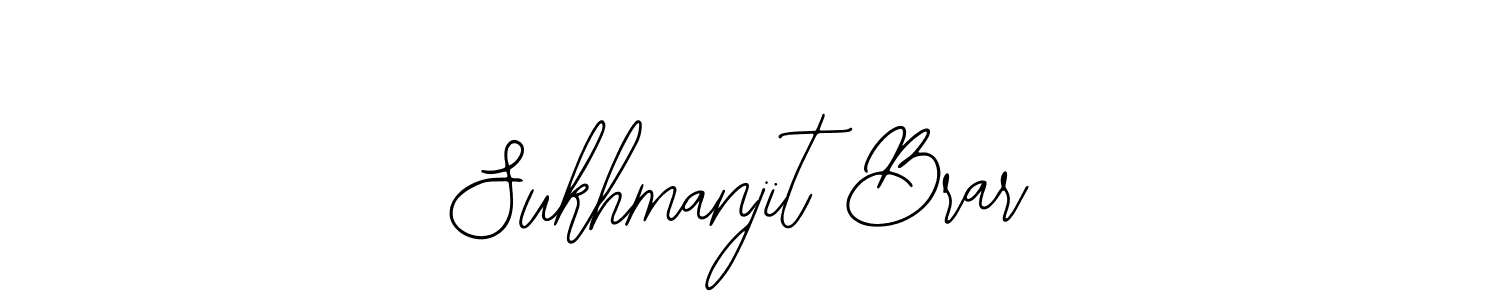 How to make Sukhmanjit Brar name signature. Use Bearetta-2O07w style for creating short signs online. This is the latest handwritten sign. Sukhmanjit Brar signature style 12 images and pictures png