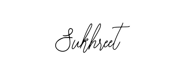 How to make Sukhreet name signature. Use Bearetta-2O07w style for creating short signs online. This is the latest handwritten sign. Sukhreet signature style 12 images and pictures png