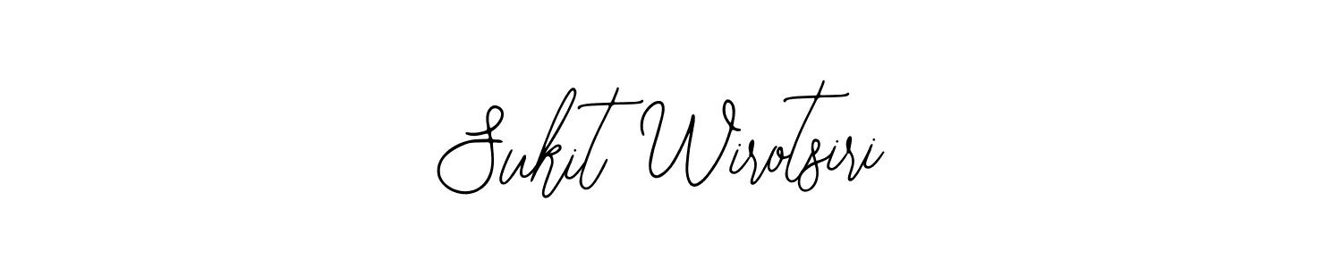 How to make Sukit Wirotsiri name signature. Use Bearetta-2O07w style for creating short signs online. This is the latest handwritten sign. Sukit Wirotsiri signature style 12 images and pictures png