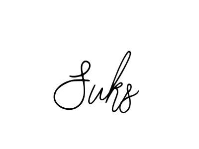 How to make Suks name signature. Use Bearetta-2O07w style for creating short signs online. This is the latest handwritten sign. Suks signature style 12 images and pictures png