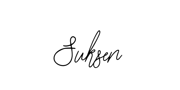 Design your own signature with our free online signature maker. With this signature software, you can create a handwritten (Bearetta-2O07w) signature for name Suksen. Suksen signature style 12 images and pictures png