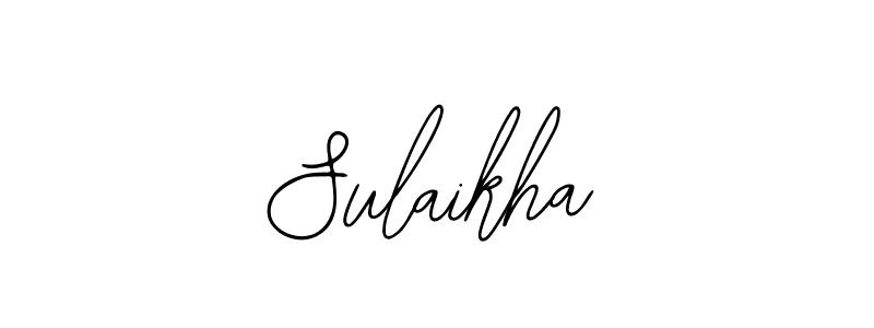 You should practise on your own different ways (Bearetta-2O07w) to write your name (Sulaikha) in signature. don't let someone else do it for you. Sulaikha signature style 12 images and pictures png