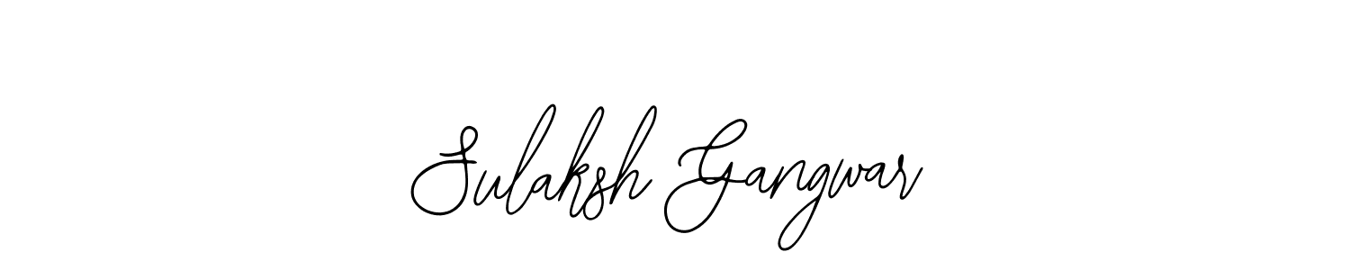 How to make Sulaksh Gangwar name signature. Use Bearetta-2O07w style for creating short signs online. This is the latest handwritten sign. Sulaksh Gangwar signature style 12 images and pictures png