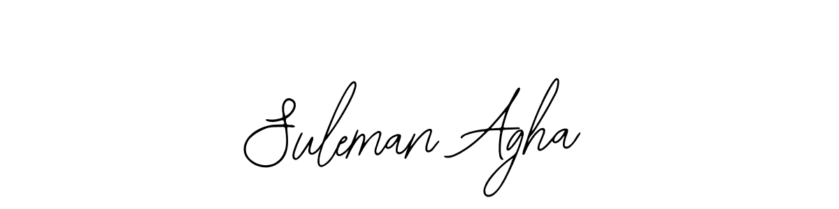 How to make Suleman Agha name signature. Use Bearetta-2O07w style for creating short signs online. This is the latest handwritten sign. Suleman Agha signature style 12 images and pictures png