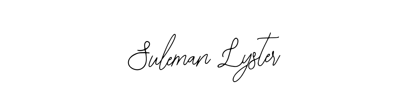 Design your own signature with our free online signature maker. With this signature software, you can create a handwritten (Bearetta-2O07w) signature for name Suleman Lyster. Suleman Lyster signature style 12 images and pictures png