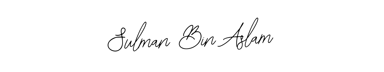 Make a beautiful signature design for name Sulman Bin Aslam. With this signature (Bearetta-2O07w) style, you can create a handwritten signature for free. Sulman Bin Aslam signature style 12 images and pictures png