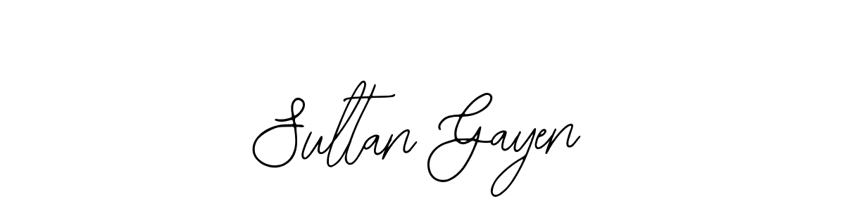 How to make Sultan Gayen name signature. Use Bearetta-2O07w style for creating short signs online. This is the latest handwritten sign. Sultan Gayen signature style 12 images and pictures png