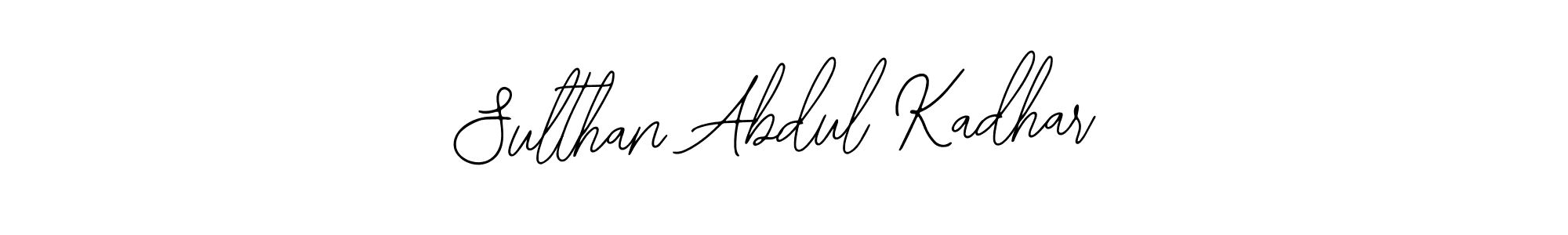 Design your own signature with our free online signature maker. With this signature software, you can create a handwritten (Bearetta-2O07w) signature for name Sulthan Abdul Kadhar. Sulthan Abdul Kadhar signature style 12 images and pictures png