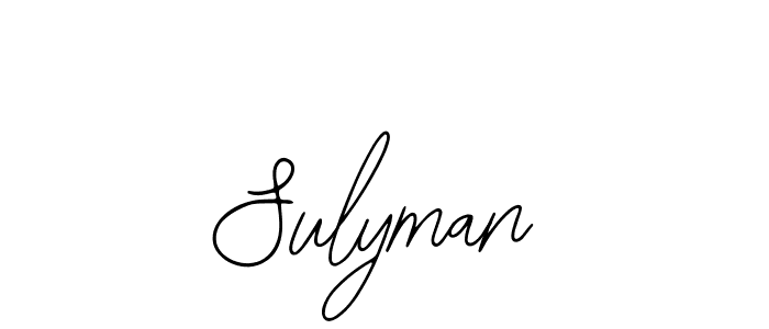 You should practise on your own different ways (Bearetta-2O07w) to write your name (Sulyman) in signature. don't let someone else do it for you. Sulyman signature style 12 images and pictures png