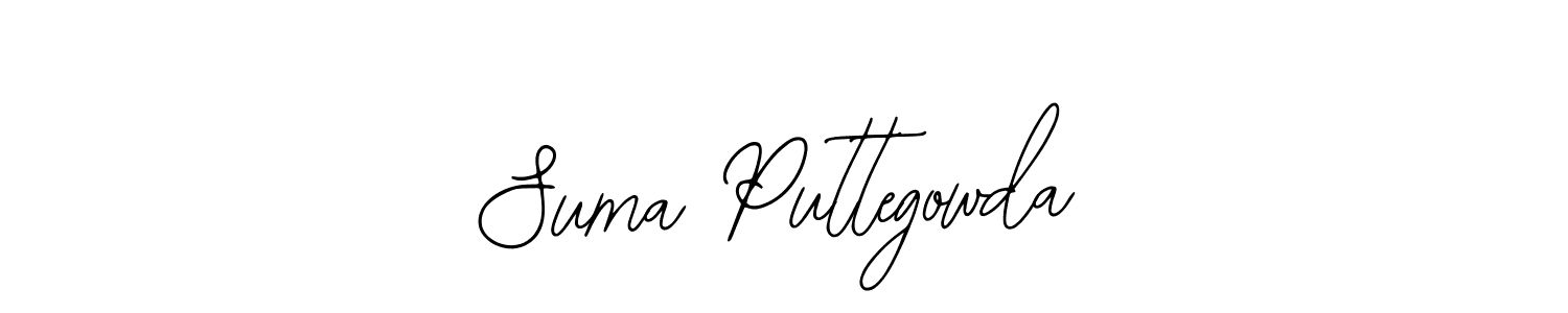 Use a signature maker to create a handwritten signature online. With this signature software, you can design (Bearetta-2O07w) your own signature for name Suma Puttegowda. Suma Puttegowda signature style 12 images and pictures png