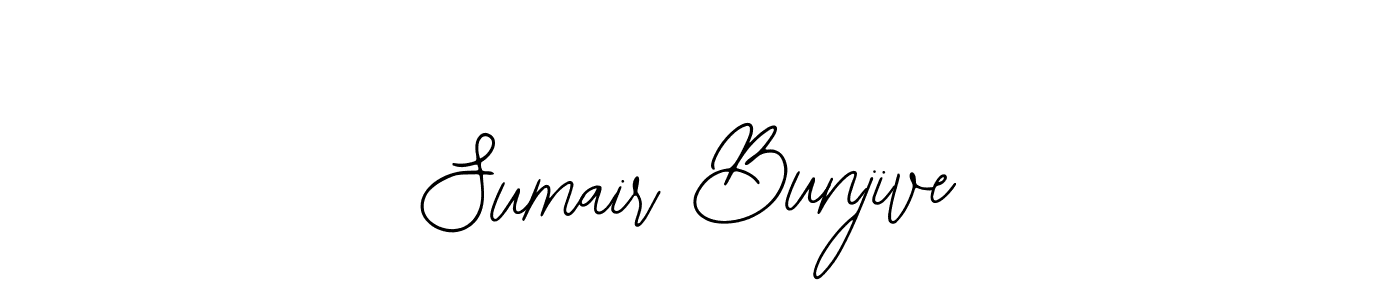 Also You can easily find your signature by using the search form. We will create Sumair Bunjive name handwritten signature images for you free of cost using Bearetta-2O07w sign style. Sumair Bunjive signature style 12 images and pictures png