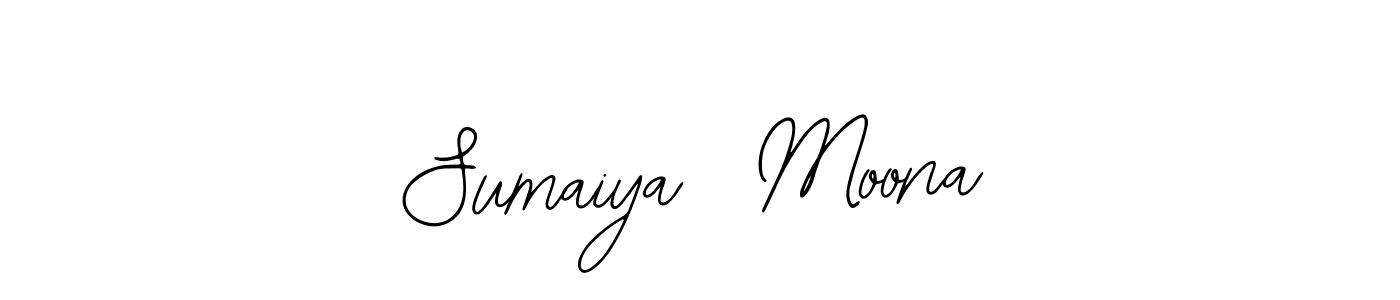 How to make Sumaiya  Moona name signature. Use Bearetta-2O07w style for creating short signs online. This is the latest handwritten sign. Sumaiya  Moona signature style 12 images and pictures png
