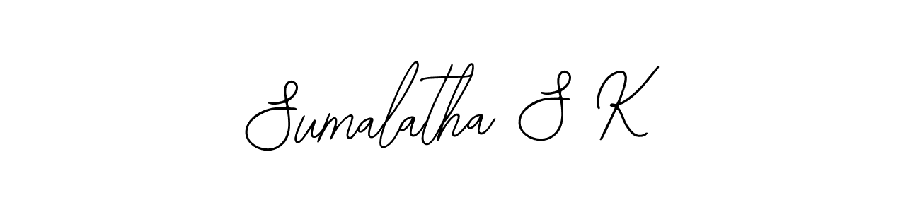 if you are searching for the best signature style for your name Sumalatha S K. so please give up your signature search. here we have designed multiple signature styles  using Bearetta-2O07w. Sumalatha S K signature style 12 images and pictures png