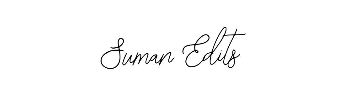 How to make Suman Edits name signature. Use Bearetta-2O07w style for creating short signs online. This is the latest handwritten sign. Suman Edits signature style 12 images and pictures png