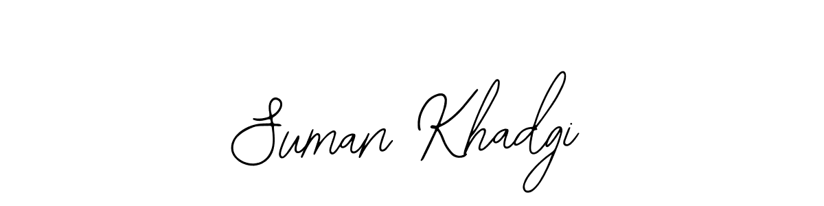 How to make Suman Khadgi signature? Bearetta-2O07w is a professional autograph style. Create handwritten signature for Suman Khadgi name. Suman Khadgi signature style 12 images and pictures png