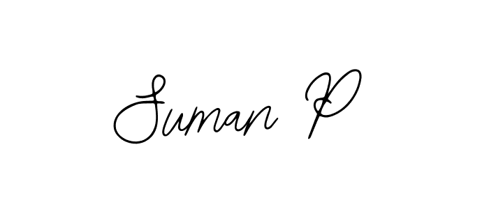 Also we have Suman P name is the best signature style. Create professional handwritten signature collection using Bearetta-2O07w autograph style. Suman P signature style 12 images and pictures png