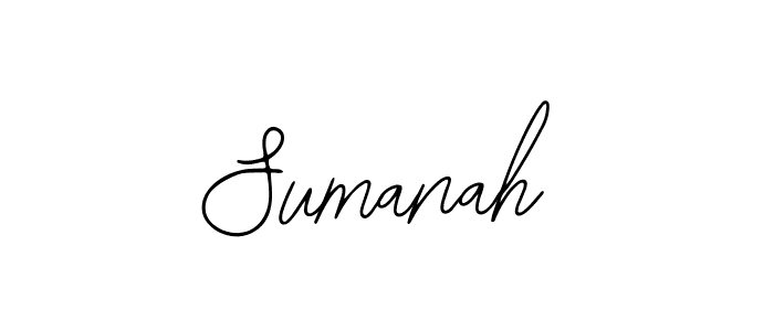 Design your own signature with our free online signature maker. With this signature software, you can create a handwritten (Bearetta-2O07w) signature for name Sumanah. Sumanah signature style 12 images and pictures png