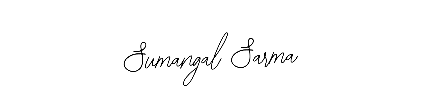 The best way (Bearetta-2O07w) to make a short signature is to pick only two or three words in your name. The name Sumangal Sarma include a total of six letters. For converting this name. Sumangal Sarma signature style 12 images and pictures png