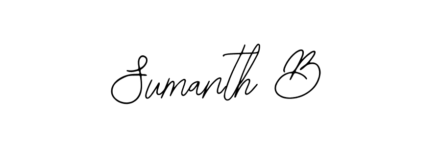 It looks lik you need a new signature style for name Sumanth B. Design unique handwritten (Bearetta-2O07w) signature with our free signature maker in just a few clicks. Sumanth B signature style 12 images and pictures png