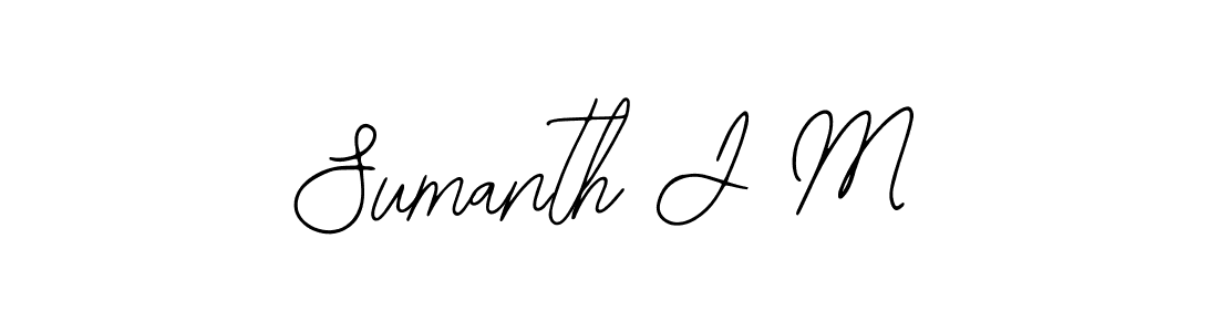 Design your own signature with our free online signature maker. With this signature software, you can create a handwritten (Bearetta-2O07w) signature for name Sumanth J M. Sumanth J M signature style 12 images and pictures png